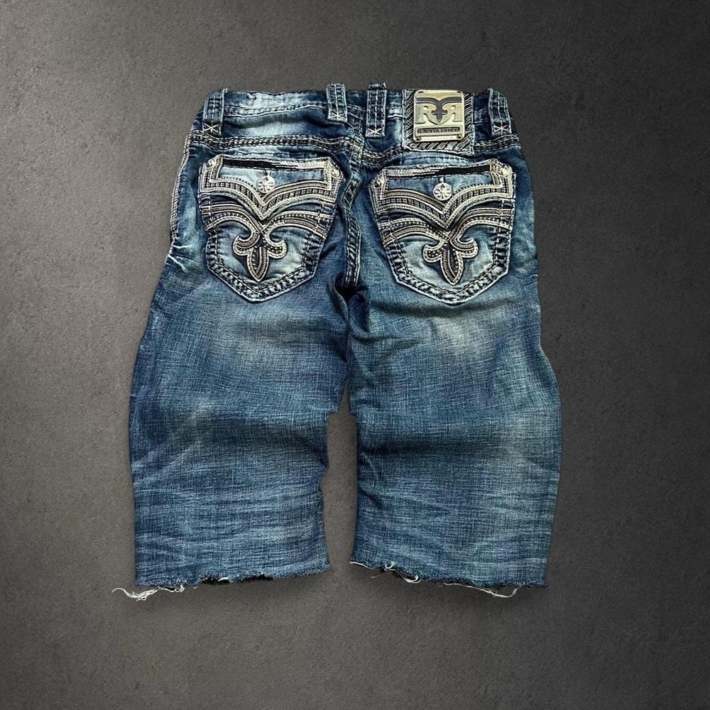 Y2K 2000s Rock Revival Embroidered Western Grunge Indie Cutoff Denim Shorts